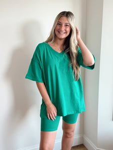 Cotton Biker Shorts Set