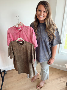 Oversized Acid Washed Tee