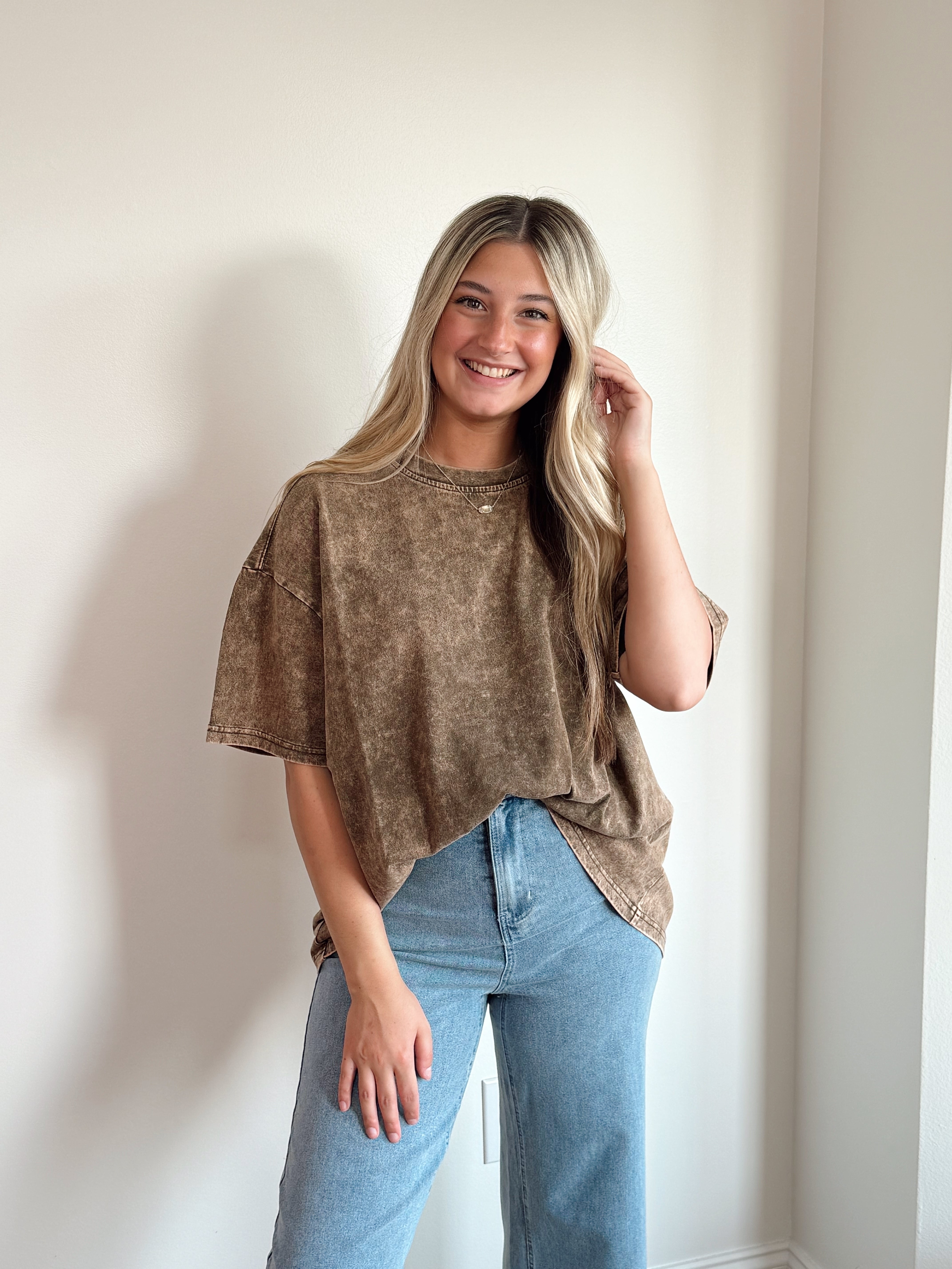 Oversized Acid Washed Tee