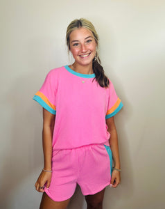 Pink Shorts Set