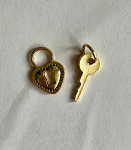 Heart Lock & Key Charms
