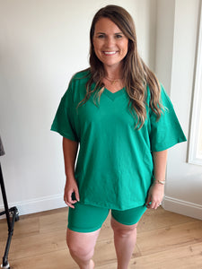Cotton Biker Shorts Set