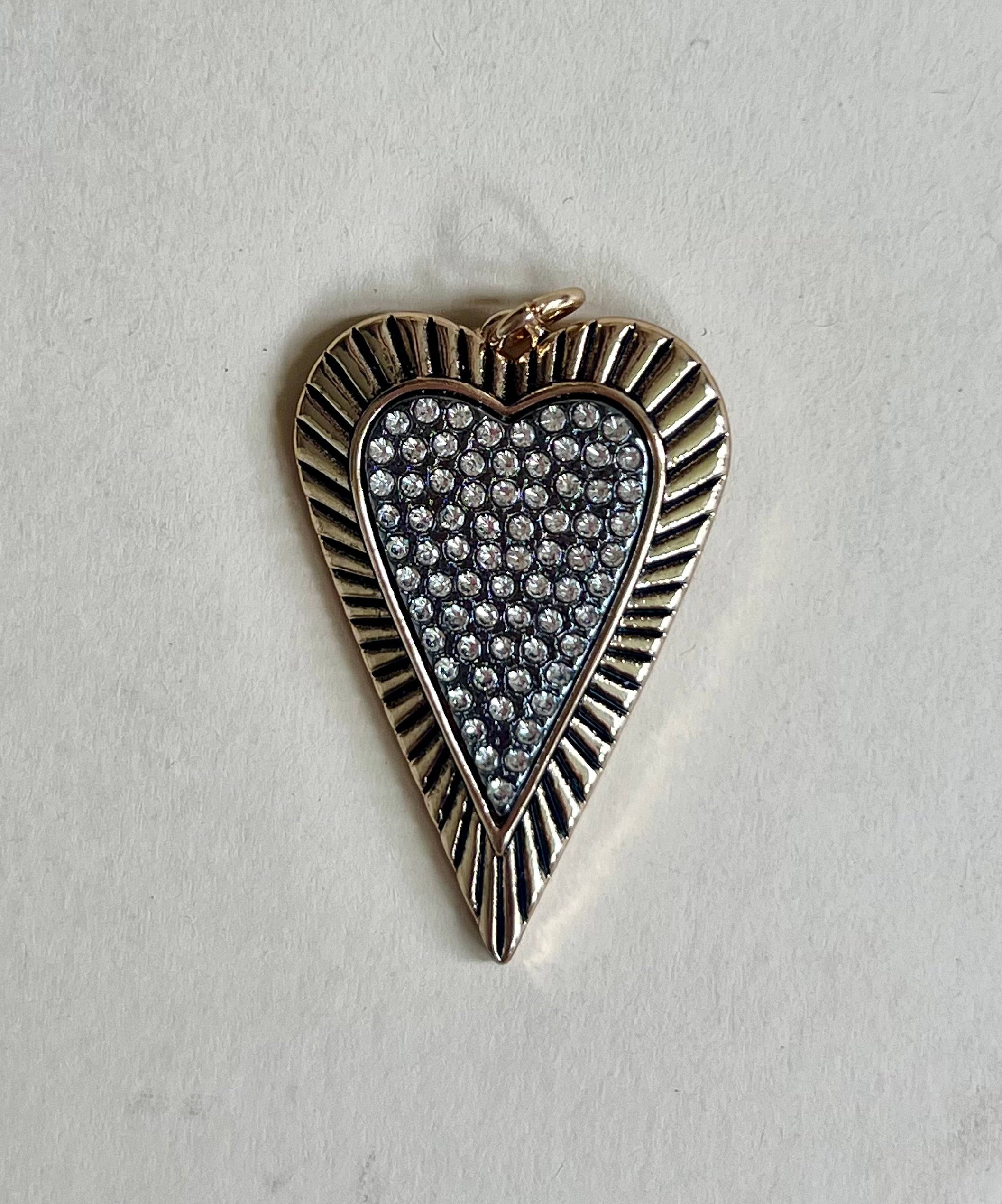 Large Statement Heart Charm