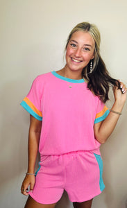 Pink Shorts Set