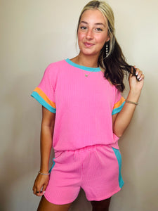 Pink Shorts Set