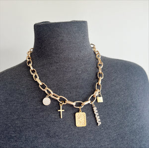 Gold Charm Necklace (Style 17)