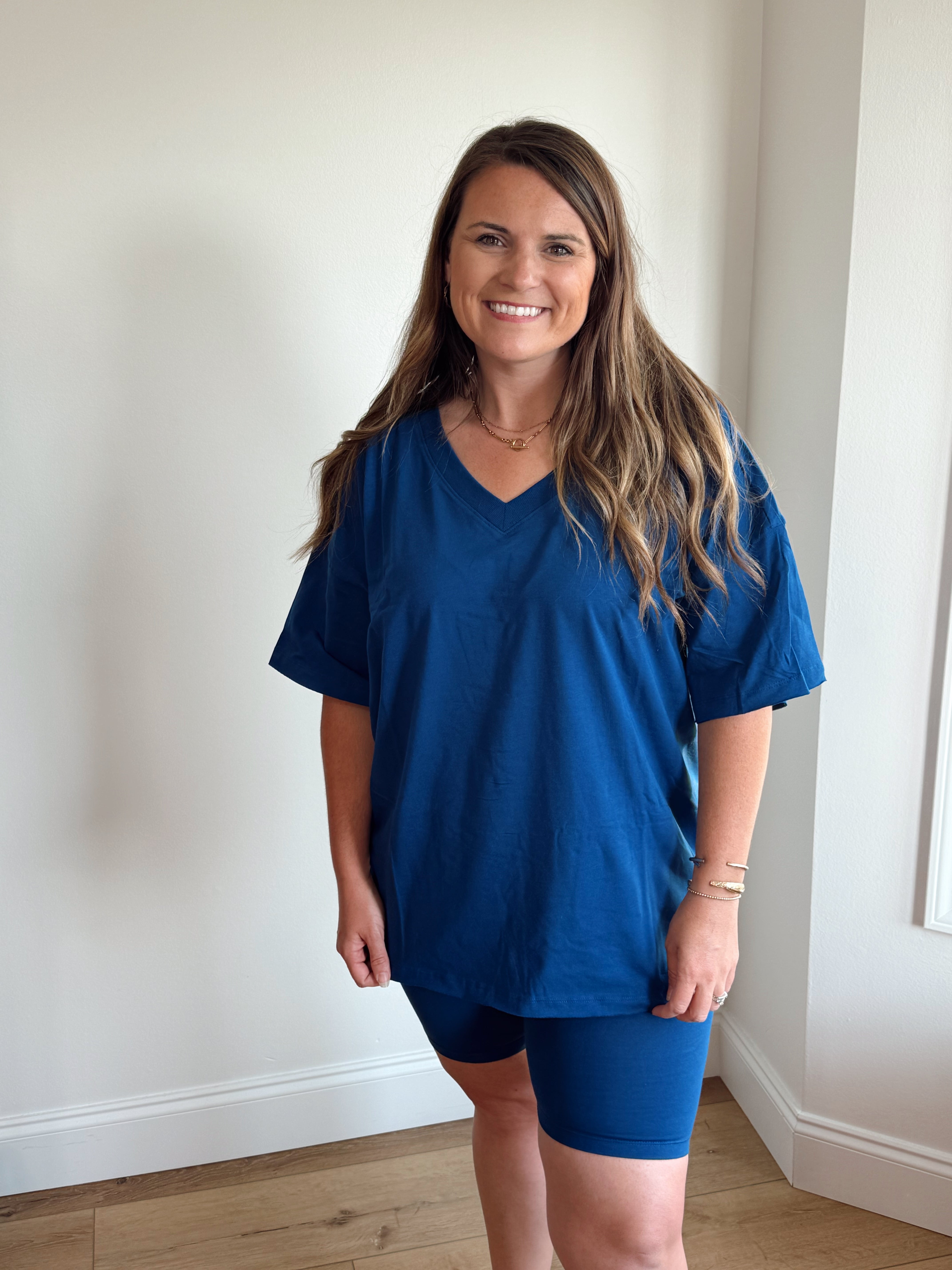 Cotton Biker Shorts Set