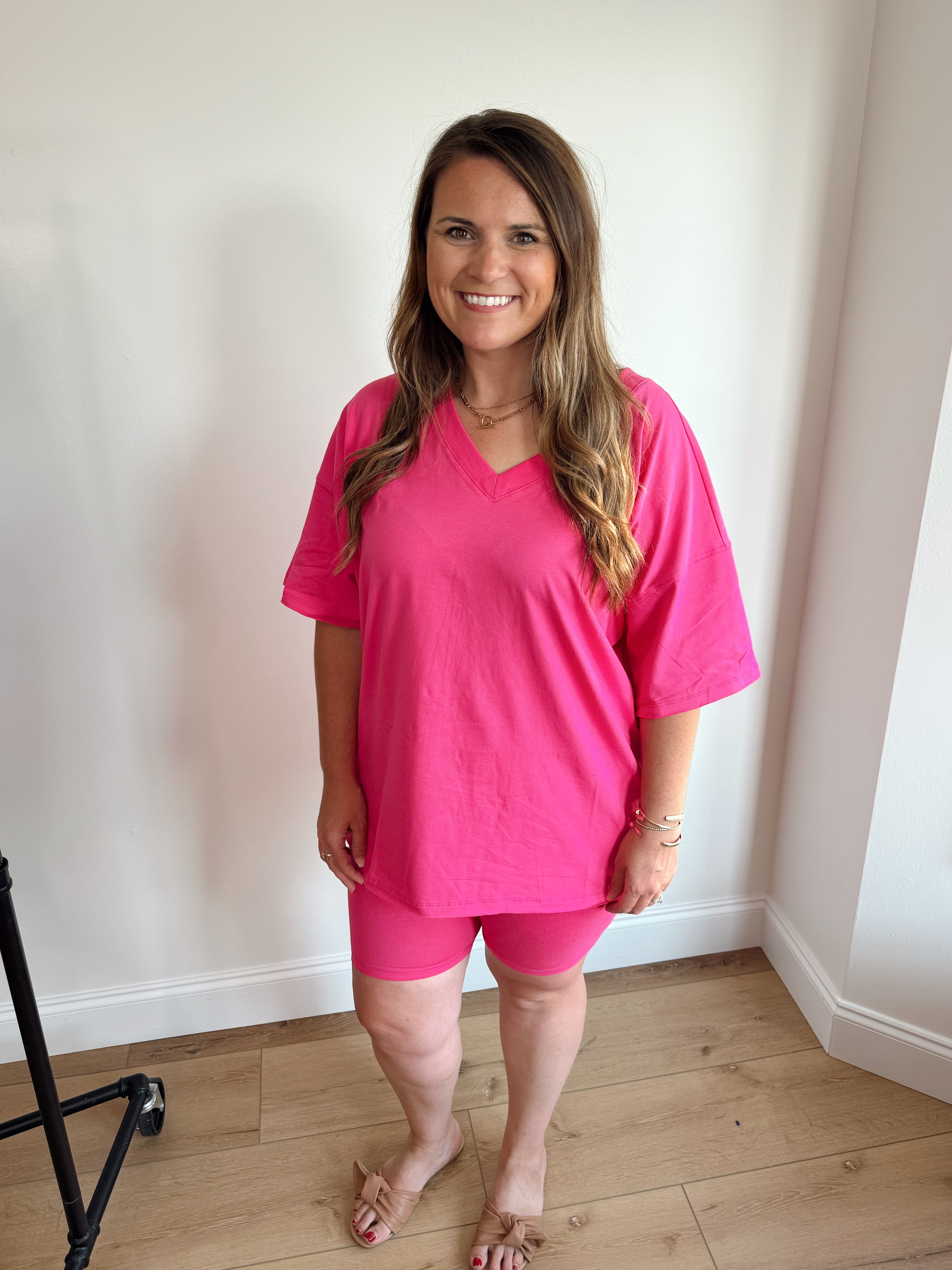 Cotton Biker Shorts Set