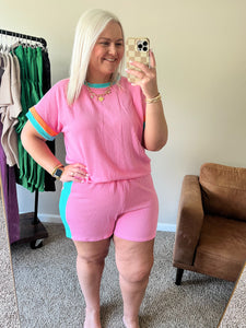 Pink Shorts Set