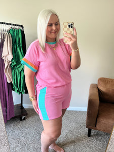 Pink Shorts Set