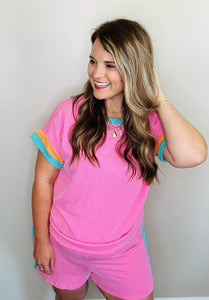 Pink Shorts Set