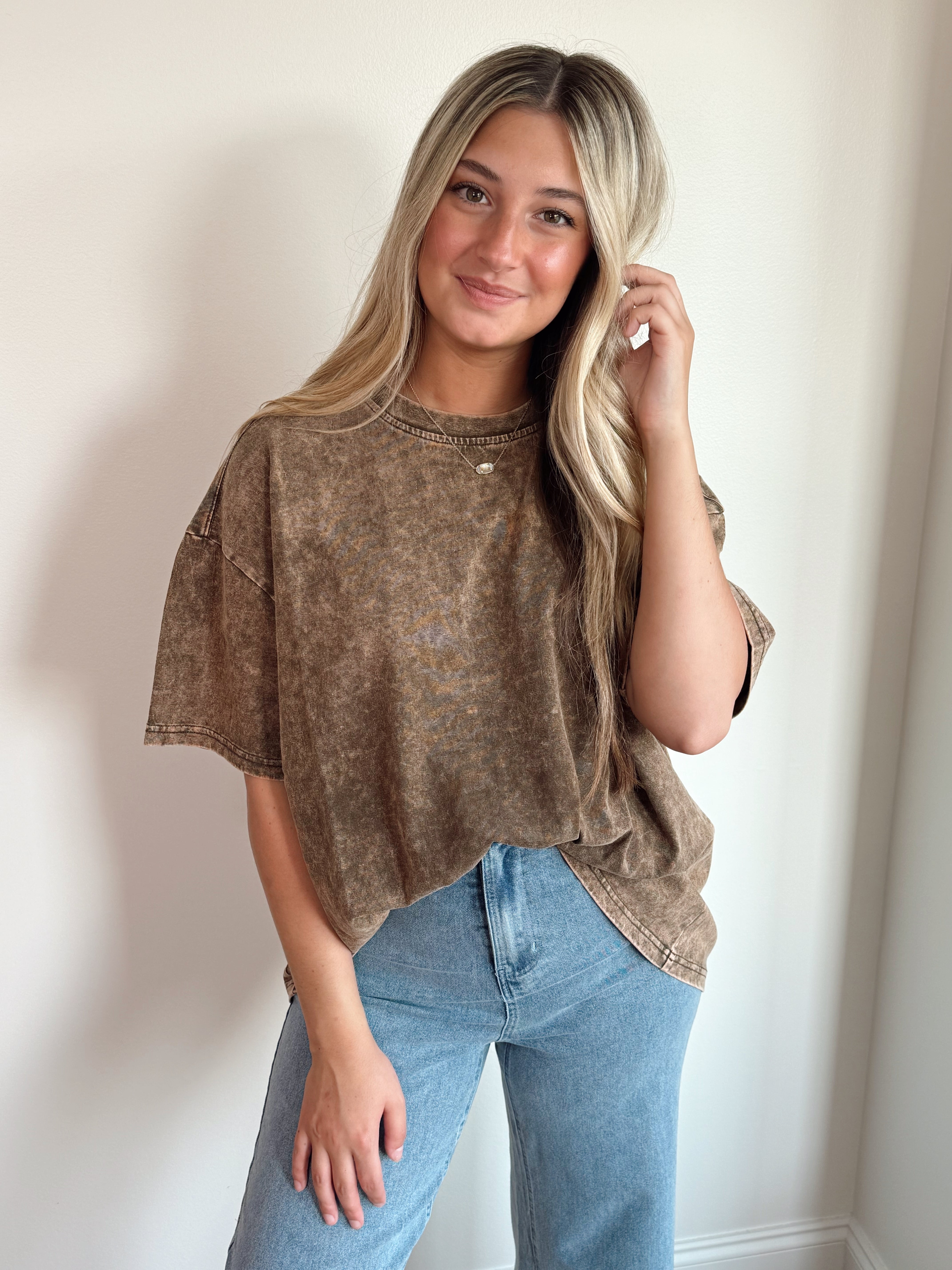 Oversized Acid Washed Tee
