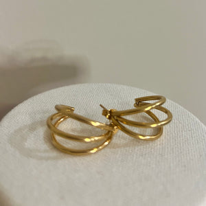 Gold Trio Hoop Earrings