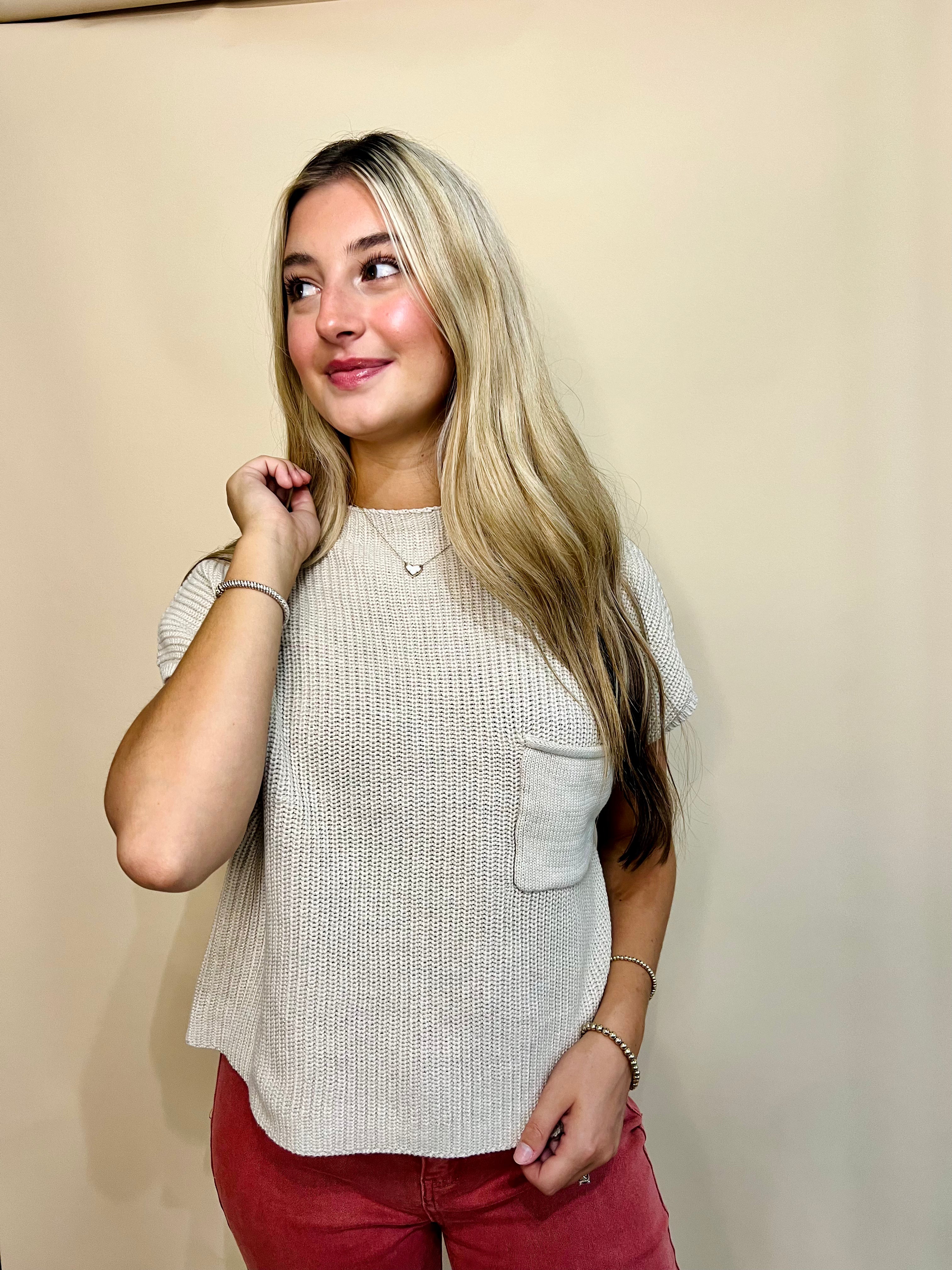 Mock Neck Sweater | Light Mocha
