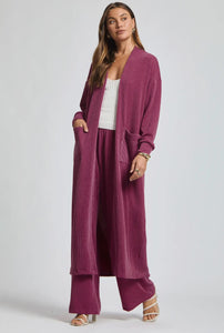 The Black Duster Ribbed Set
