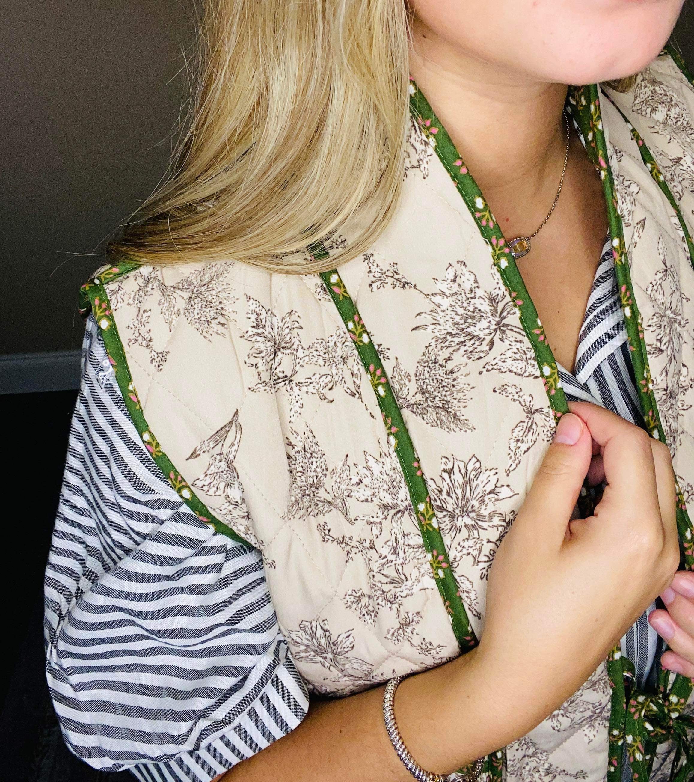 Fanny's Floral Quilted Vest