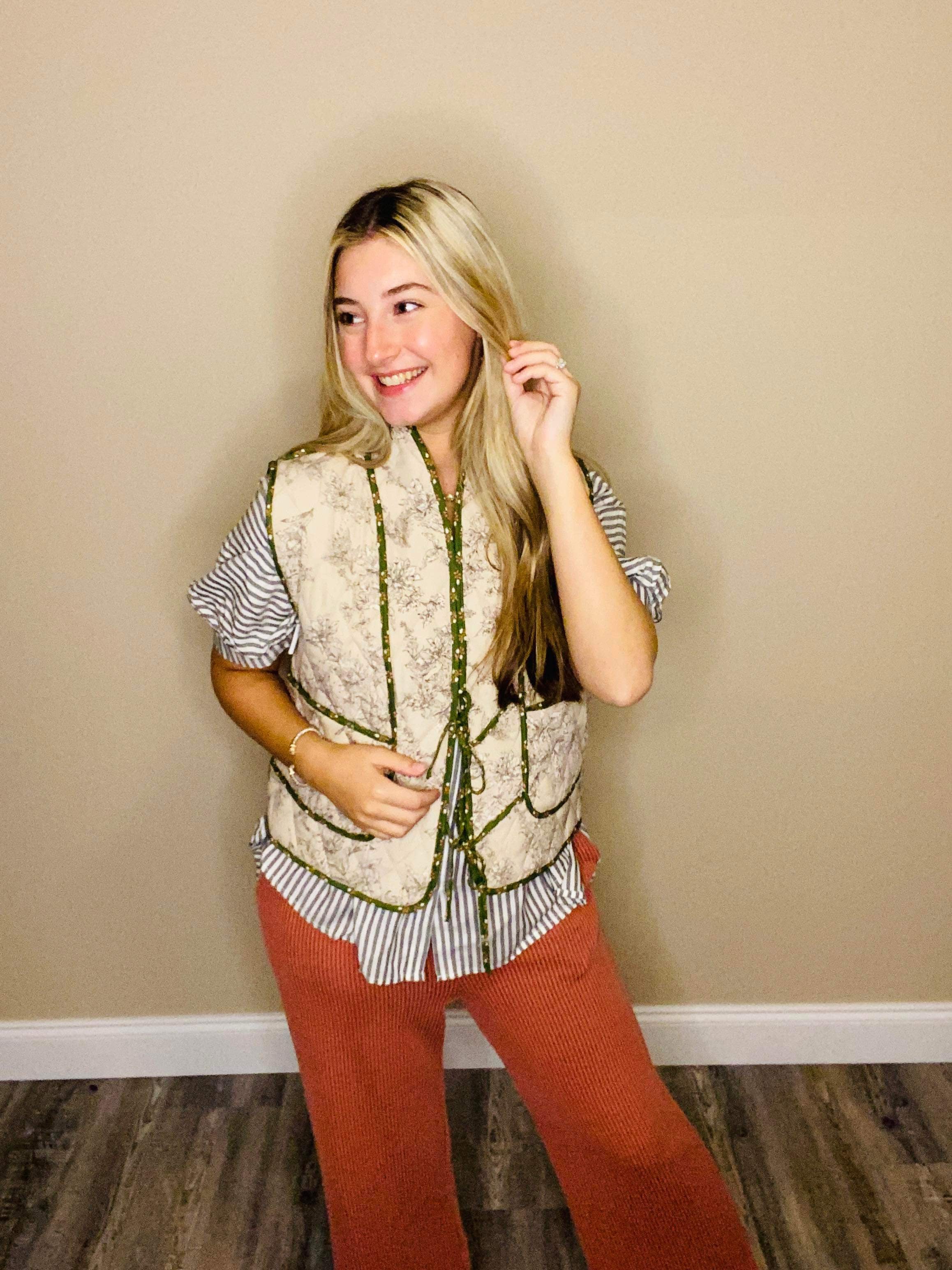 Fanny's Floral Quilted Vest