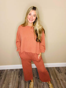 Classic Ribbed Set | Rust
