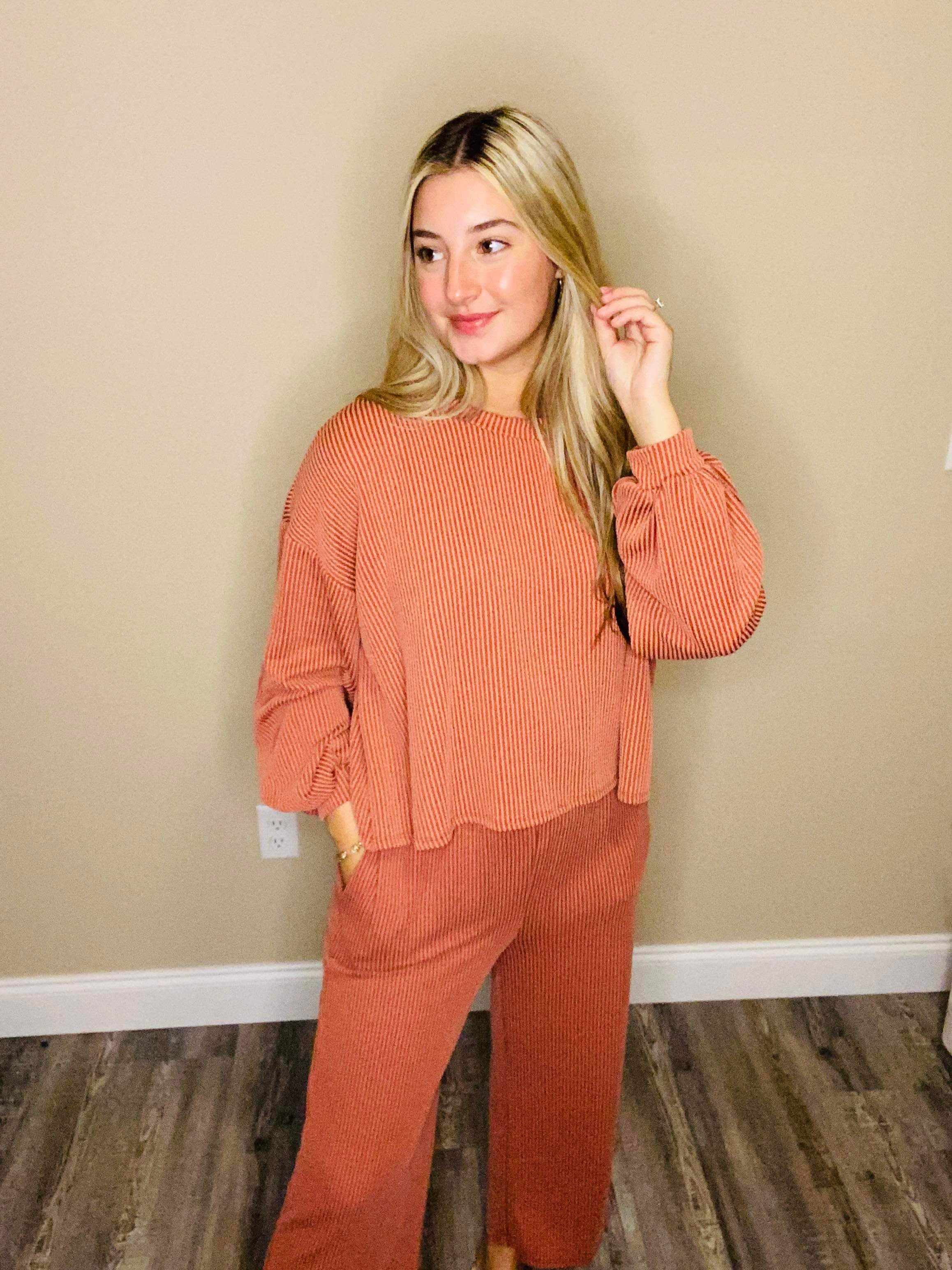 Classic Ribbed Set | Rust