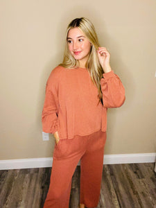 Classic Ribbed Set | Rust
