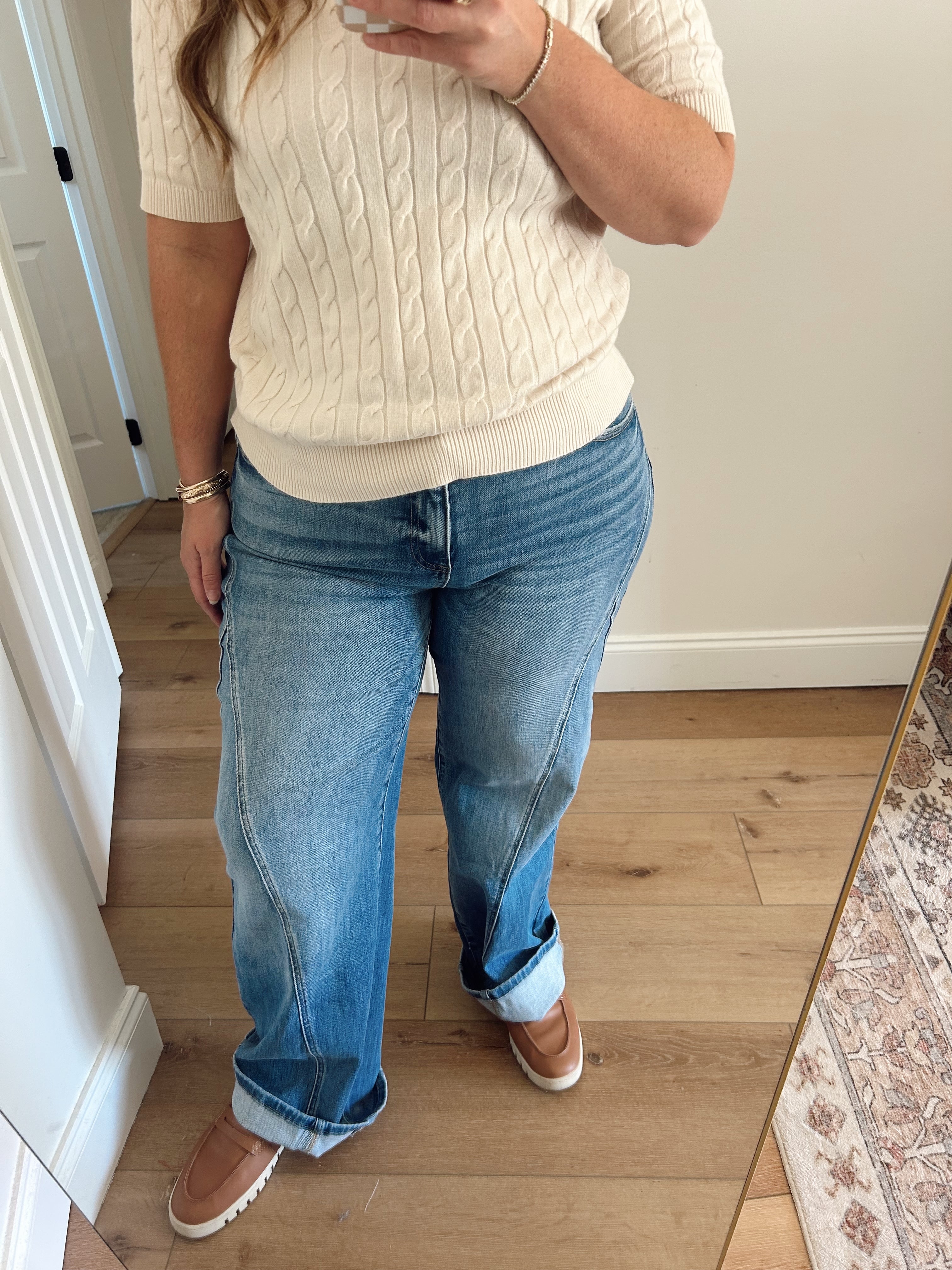 Asymmetrical Seam Denims