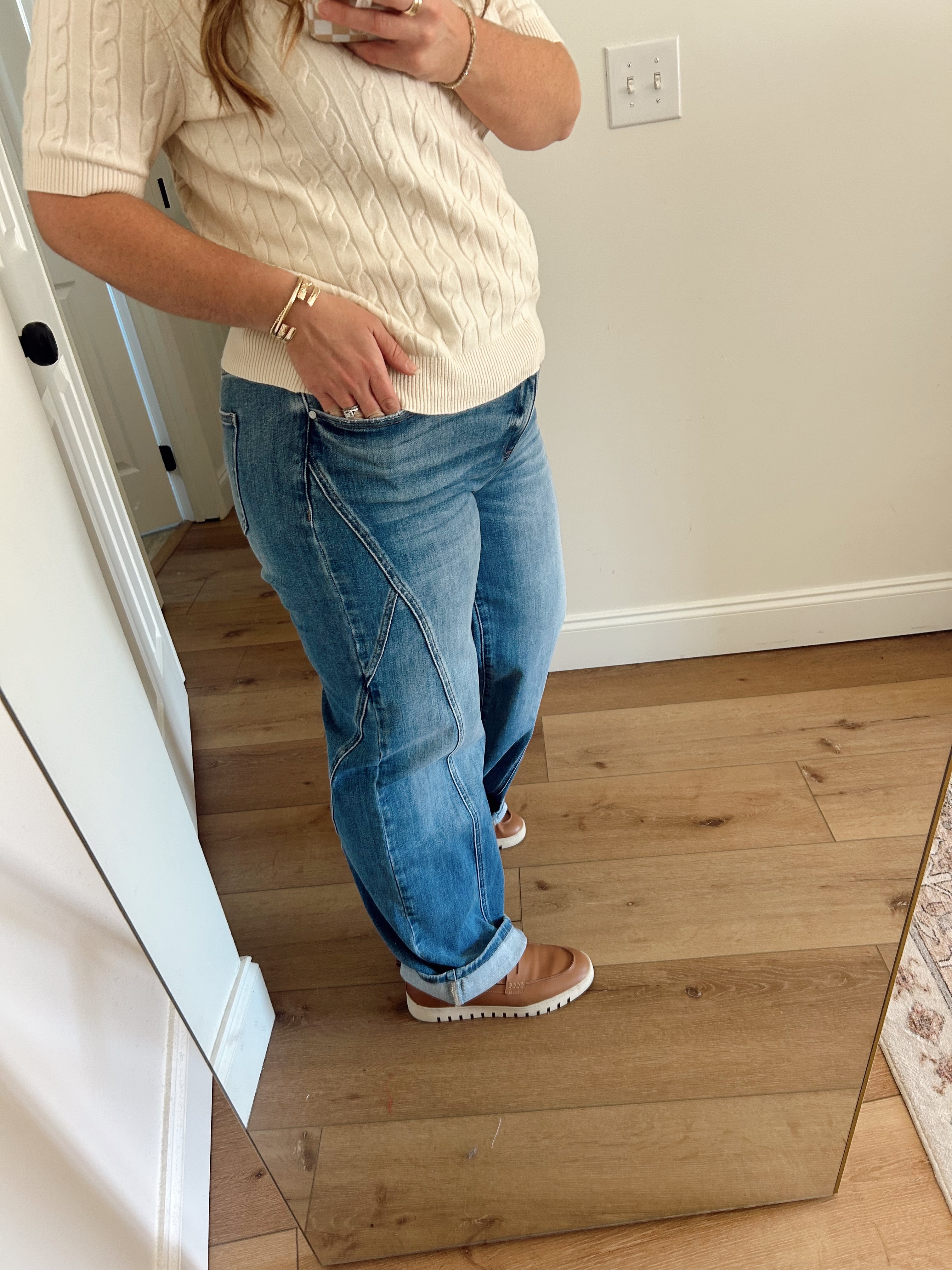 Asymmetrical Seam Denims