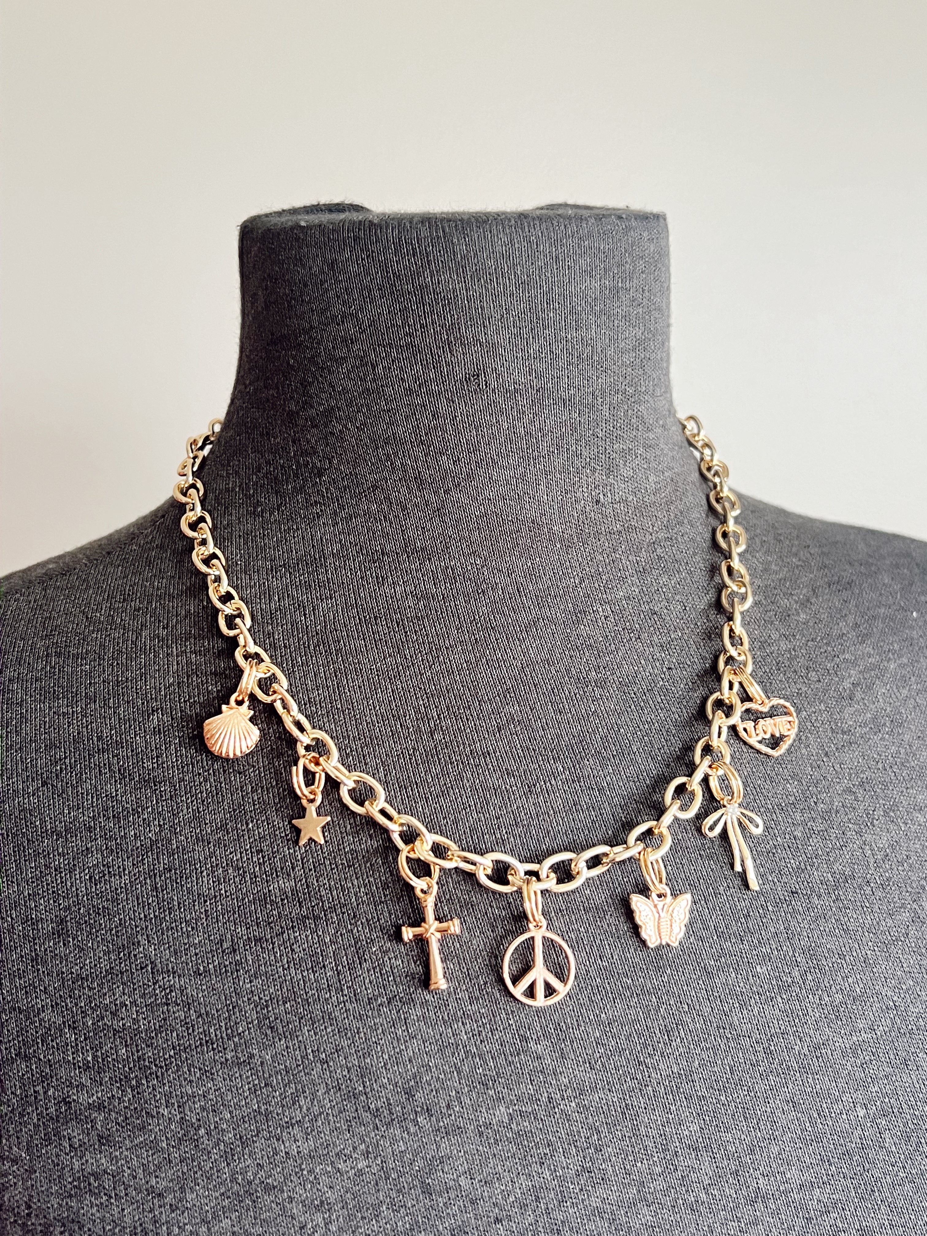 Gold Charm Necklace (Style 11)