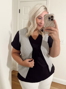 V-Neck Tie Front Vest