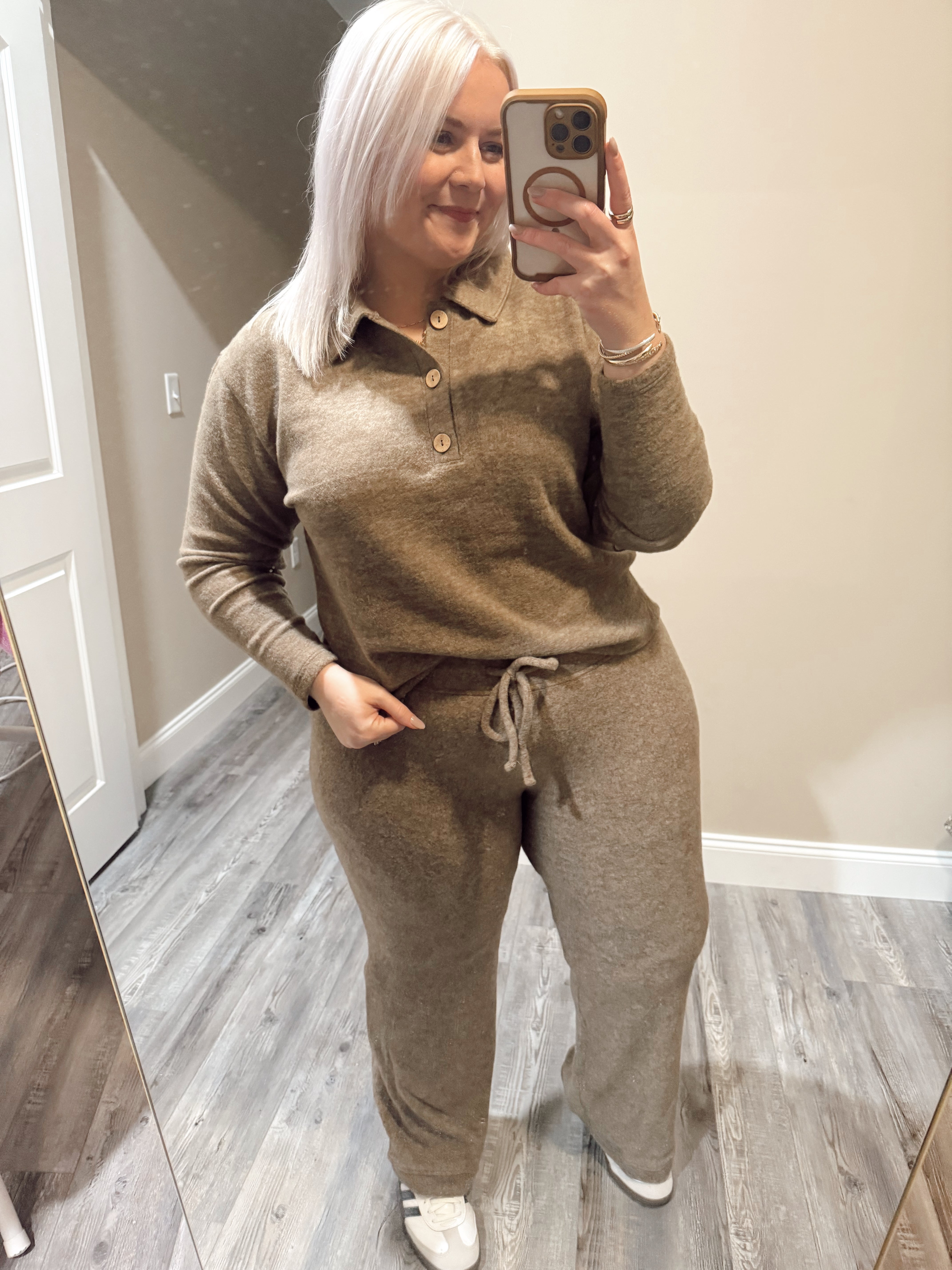 Cozy Knit Set-Tan