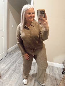 Cozy Knit Set-Tan