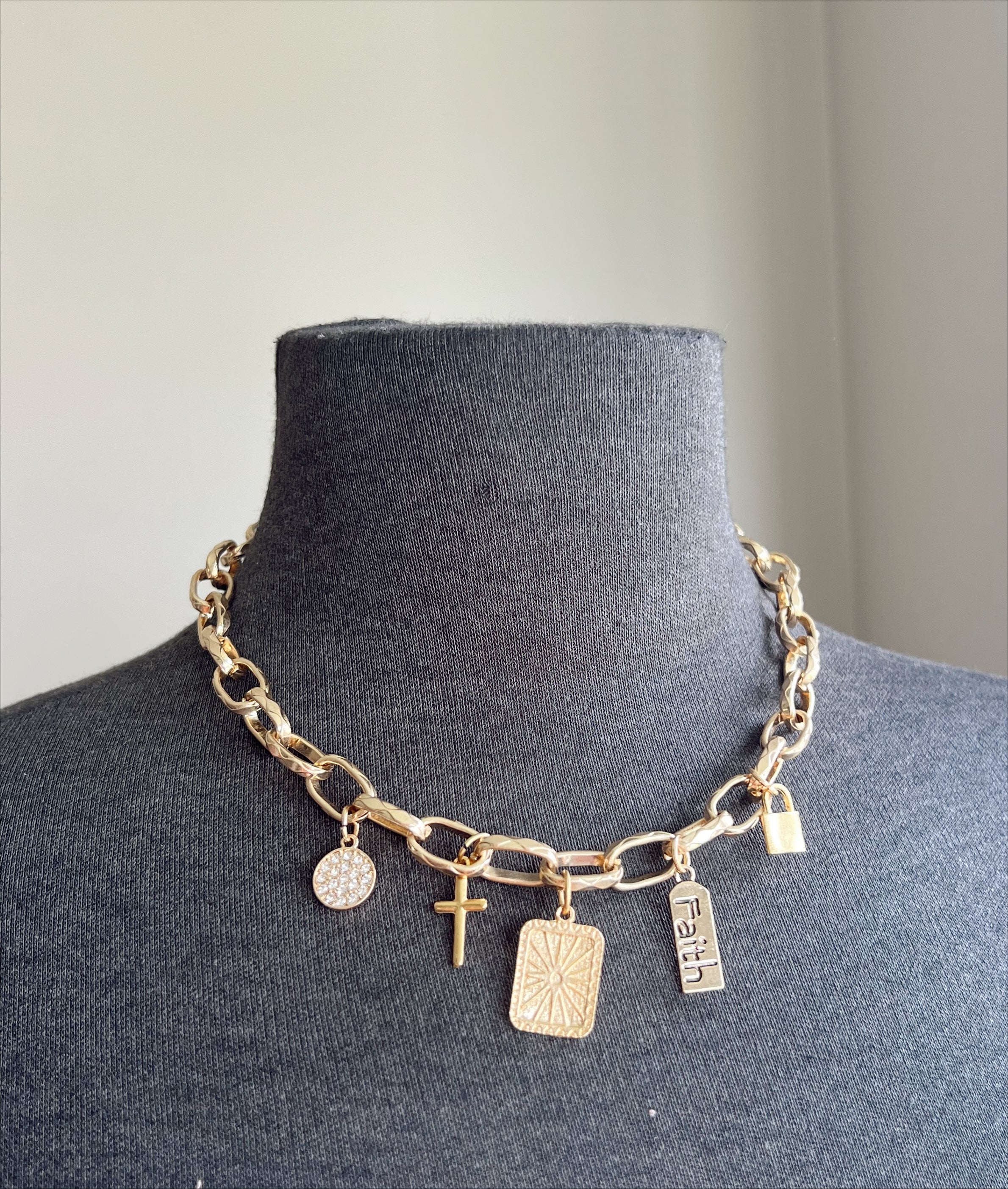 Gold Charm Necklace (Style 9)