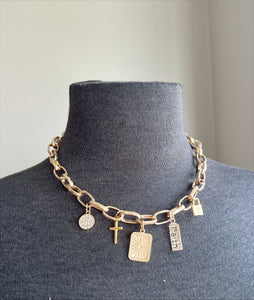 Gold Charm Necklace (Style 9)