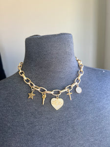 Gold Charm Necklace (Style 4)