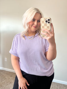 Classic Ribbed Top | Lavender