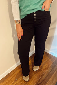 High Rise Wide Leg Full Length Denim