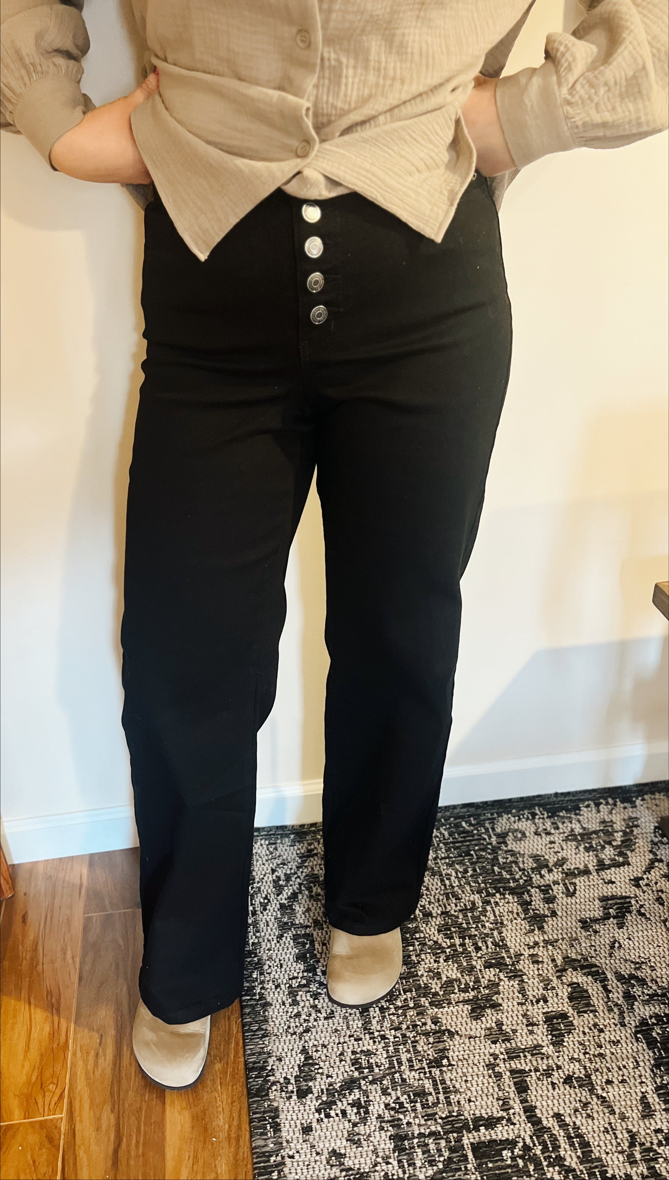 High Rise Wide Leg Full Length Denim