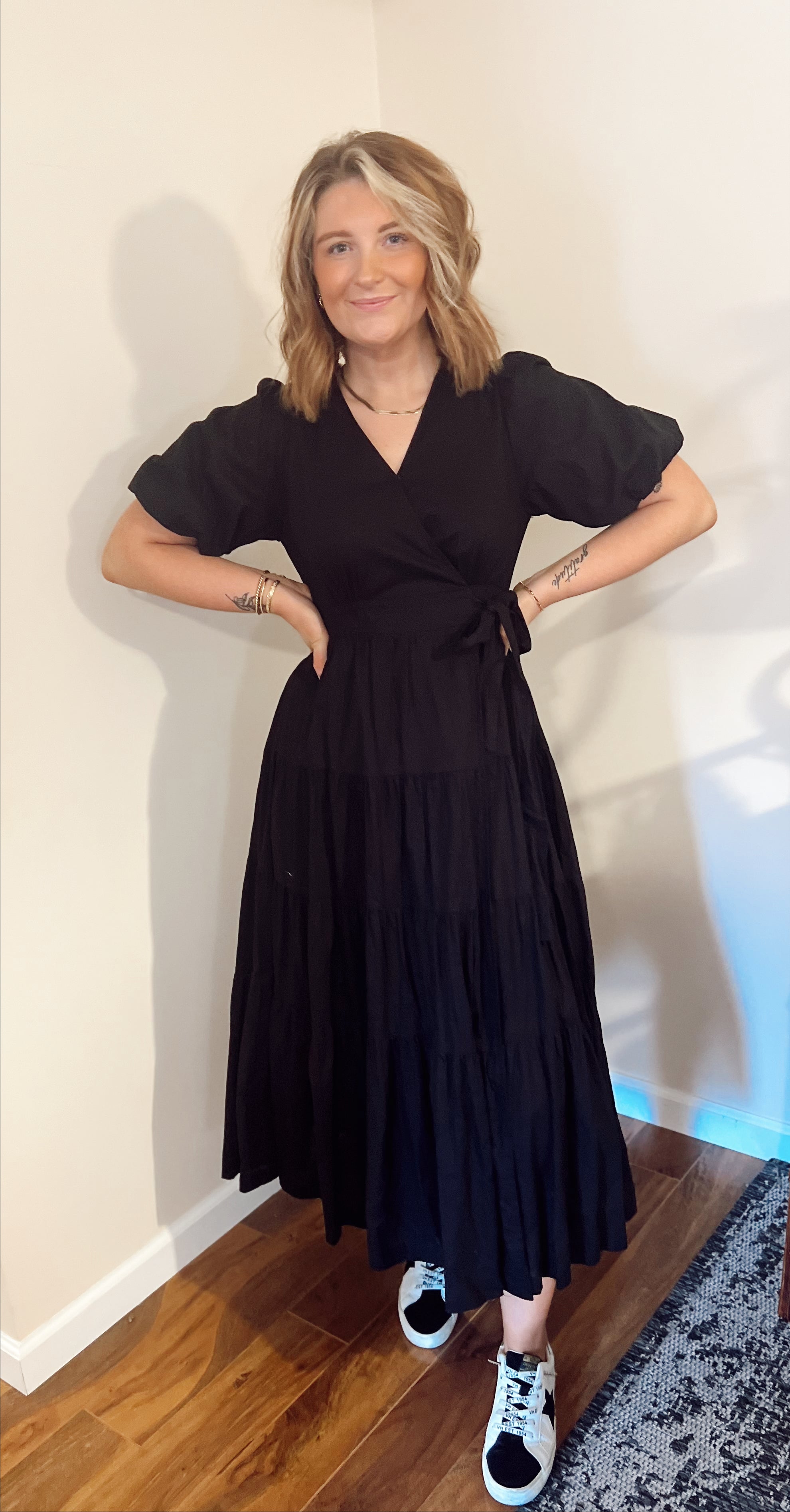 Puff Sleeve Tiered Dress