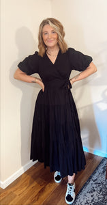 Puff Sleeve Tiered Dress