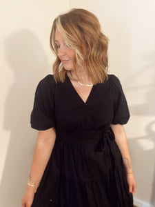 Puff Sleeve Tiered Dress