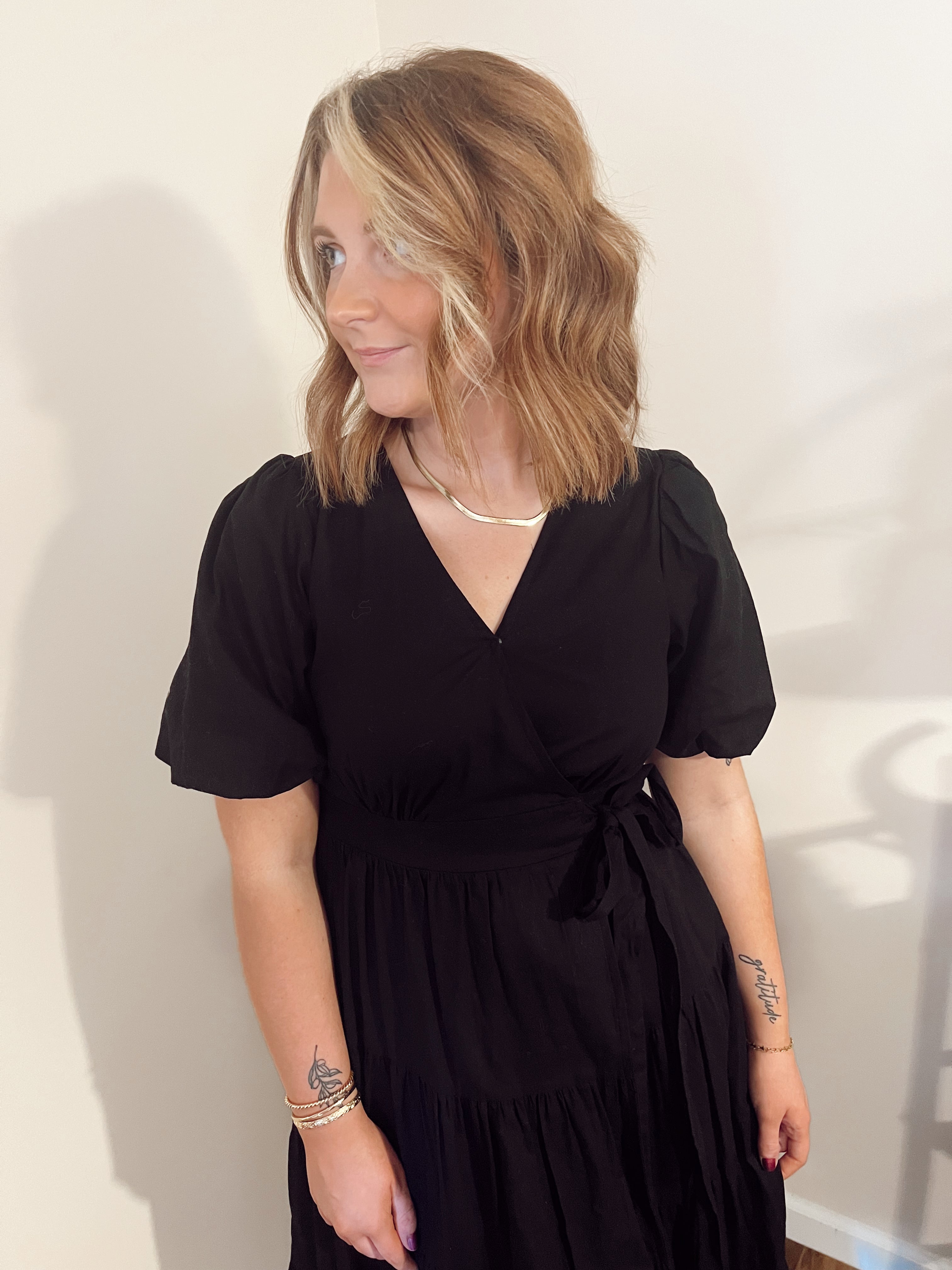 Puff Sleeve Tiered Dress