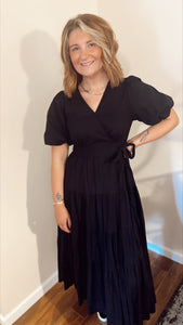 Puff Sleeve Tiered Dress