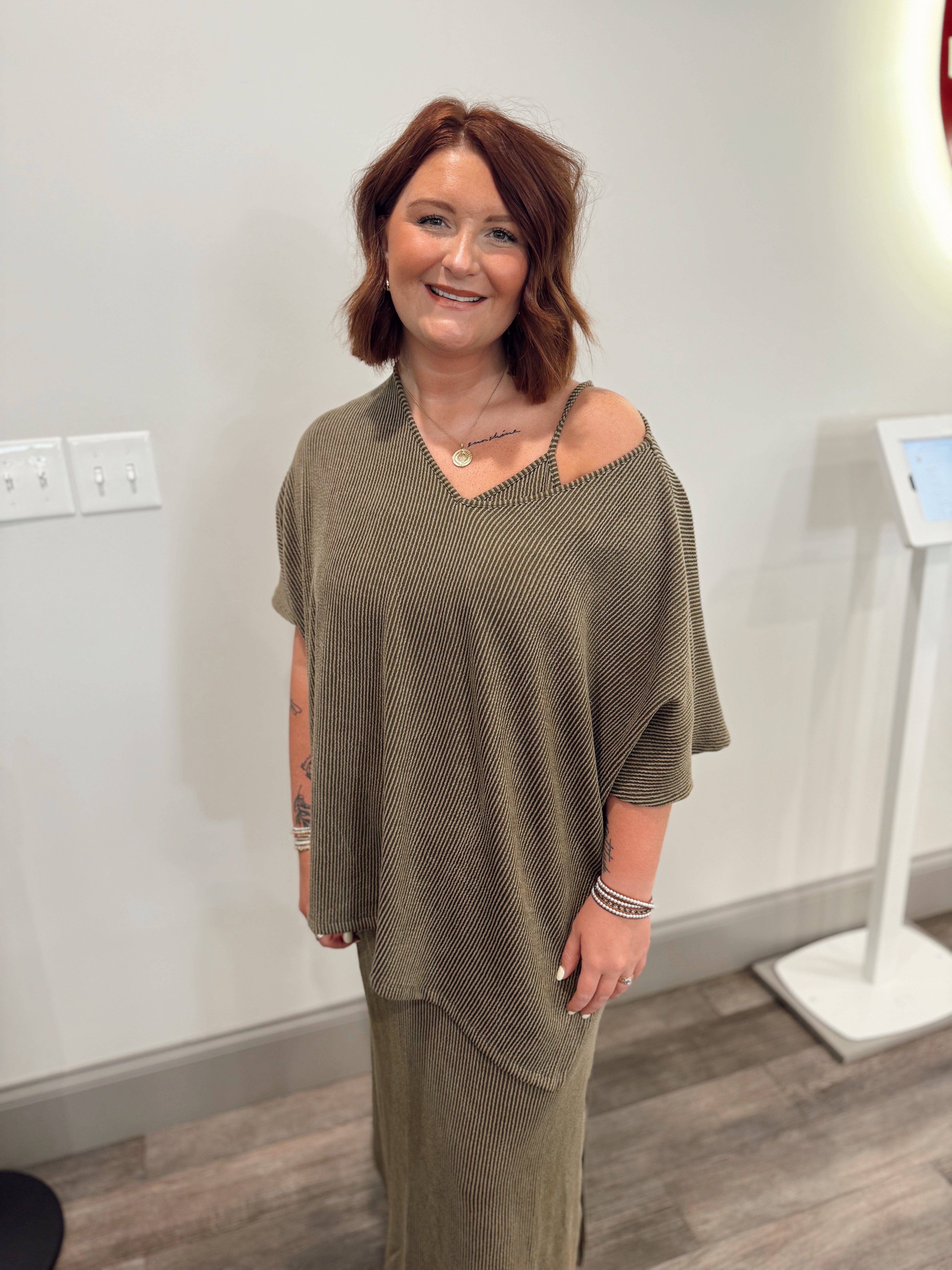 Drape & Flow Ribbed Maxi Set