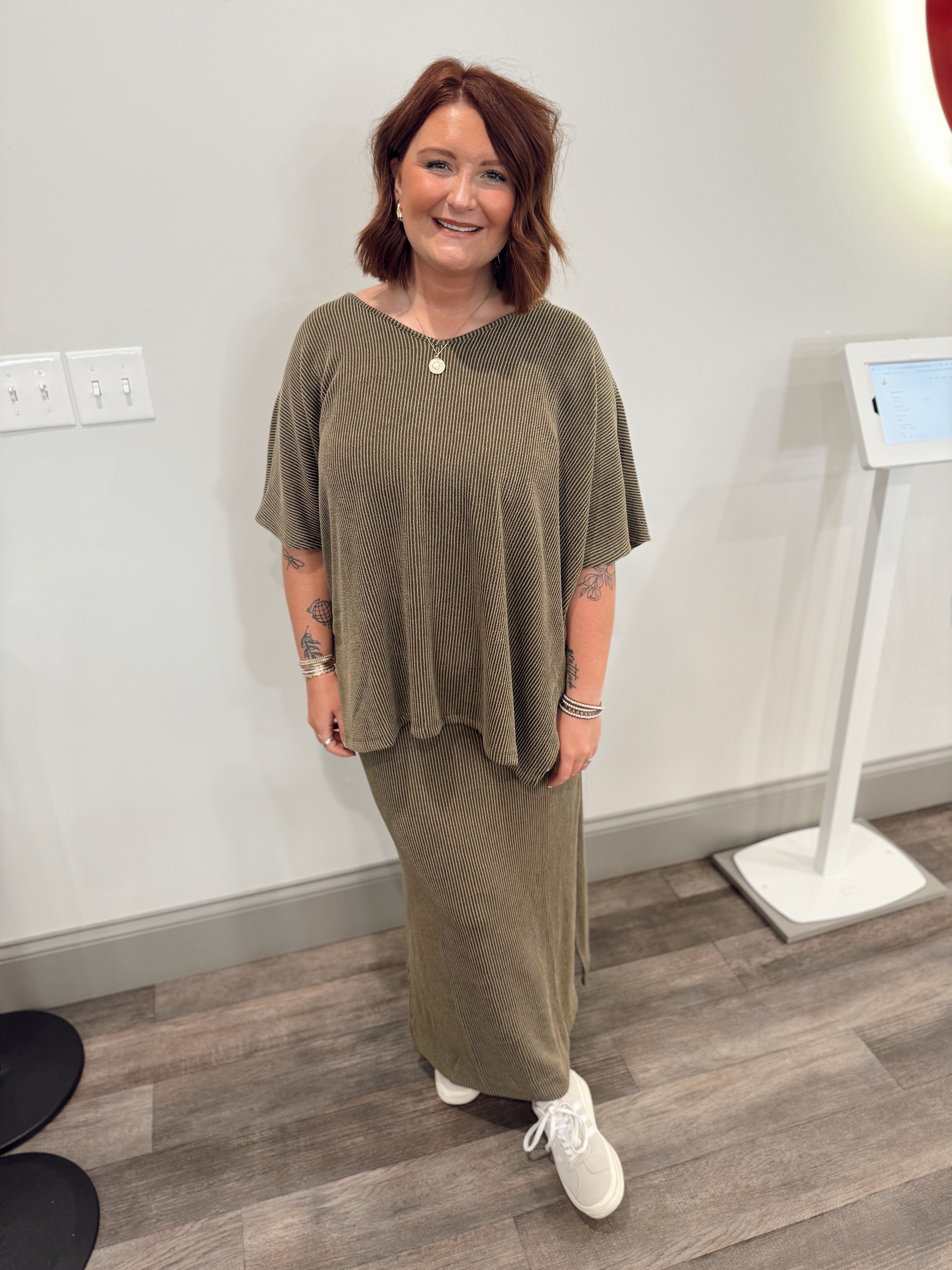 Drape & Flow Ribbed Maxi Set