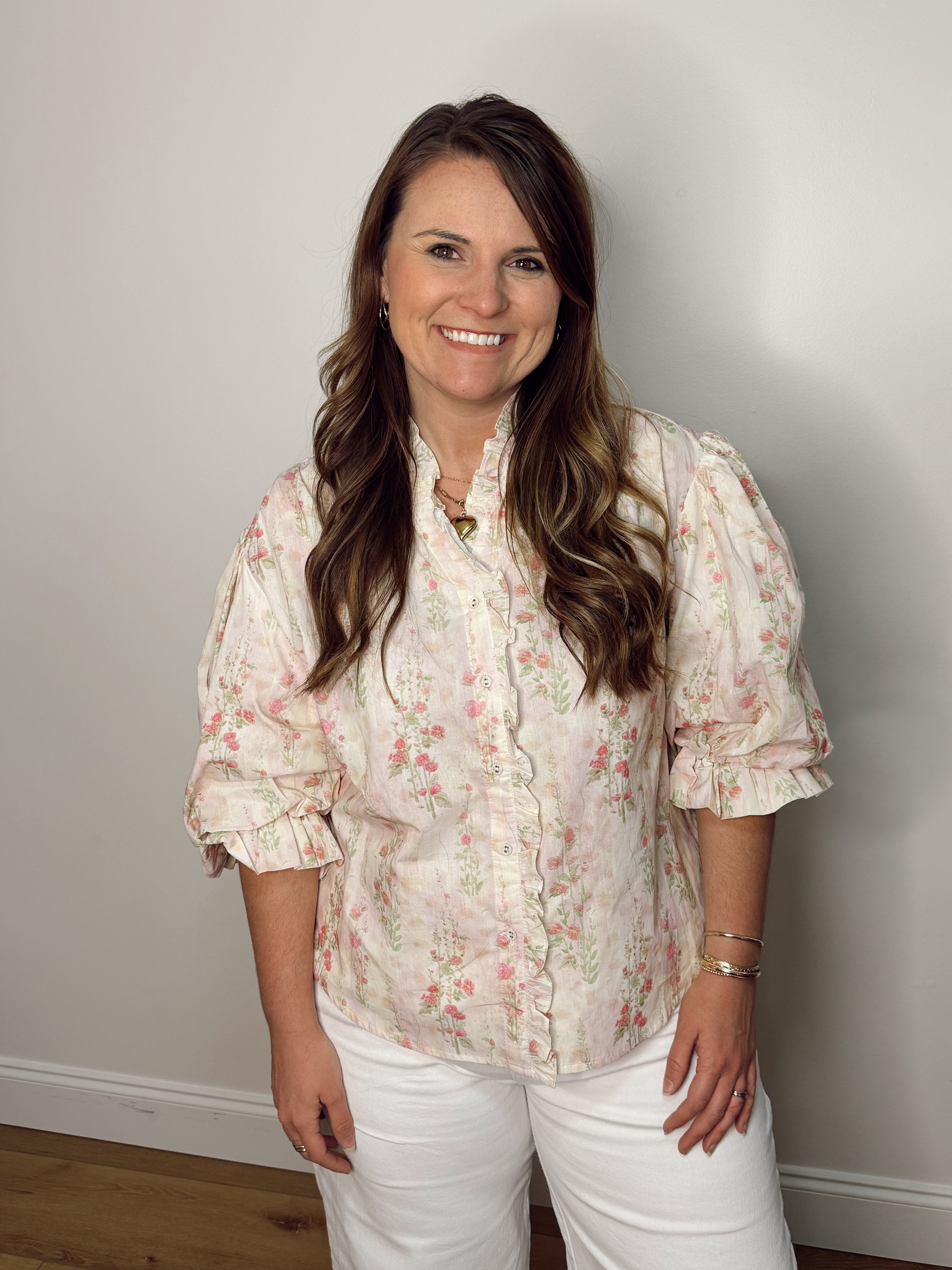 Ivory Blooms Blouse