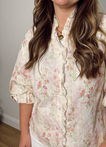 Ivory Blooms Blouse
