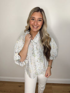 Ivory Blooms Blouse