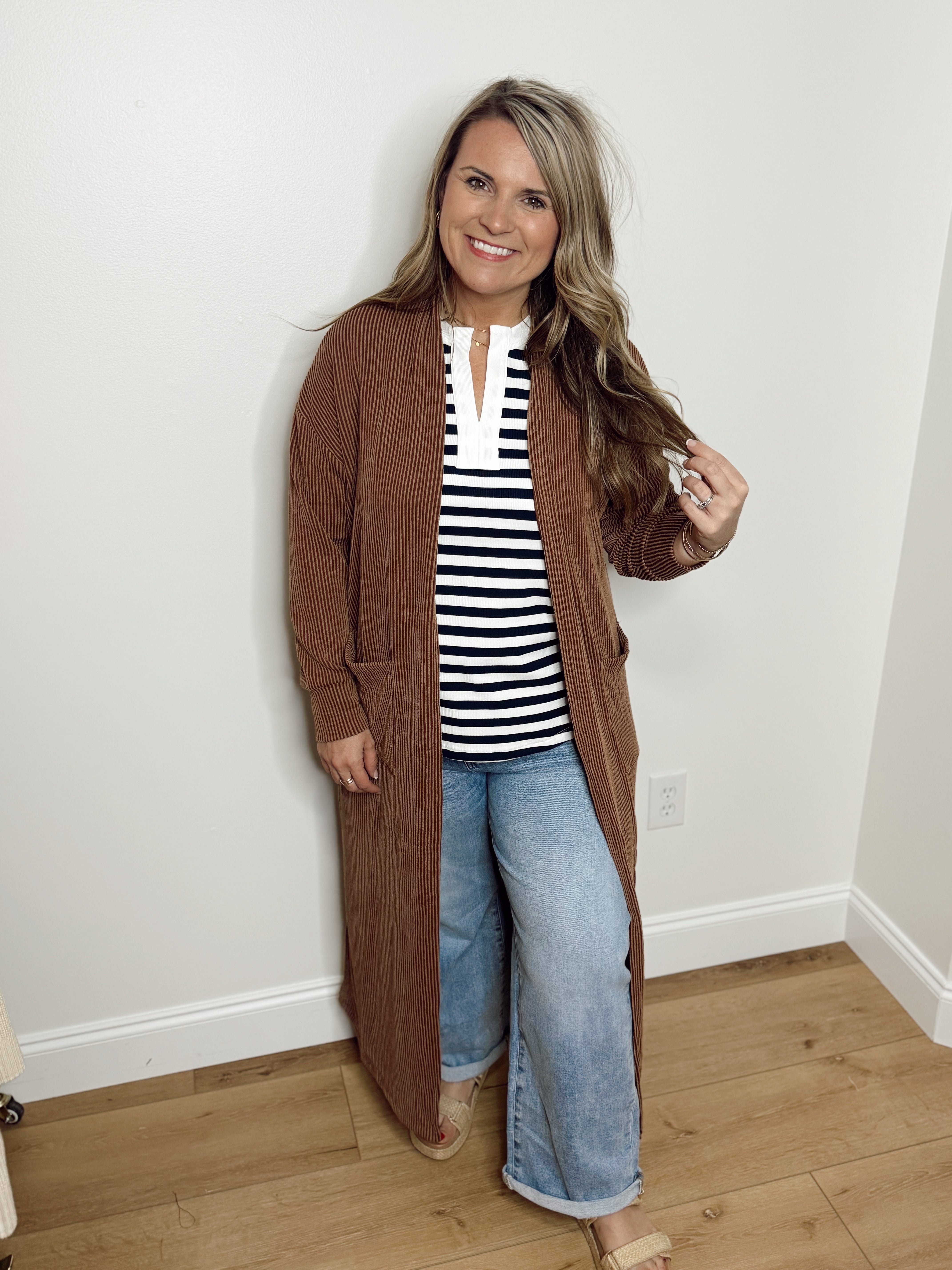 Espresso Duster Ribbed Set