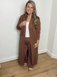 Espresso Duster Ribbed Set