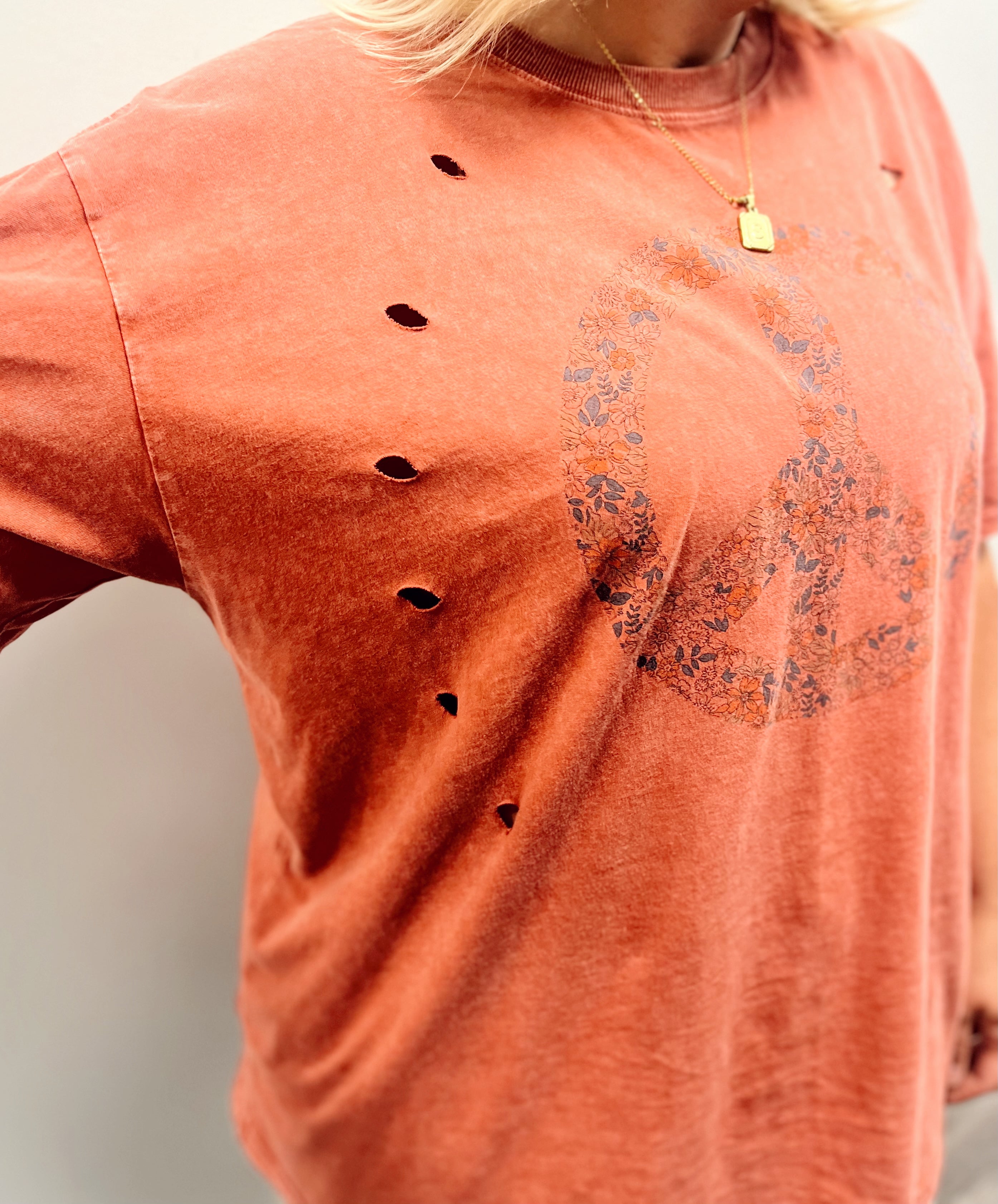 Peace Sign Washed Tshirt