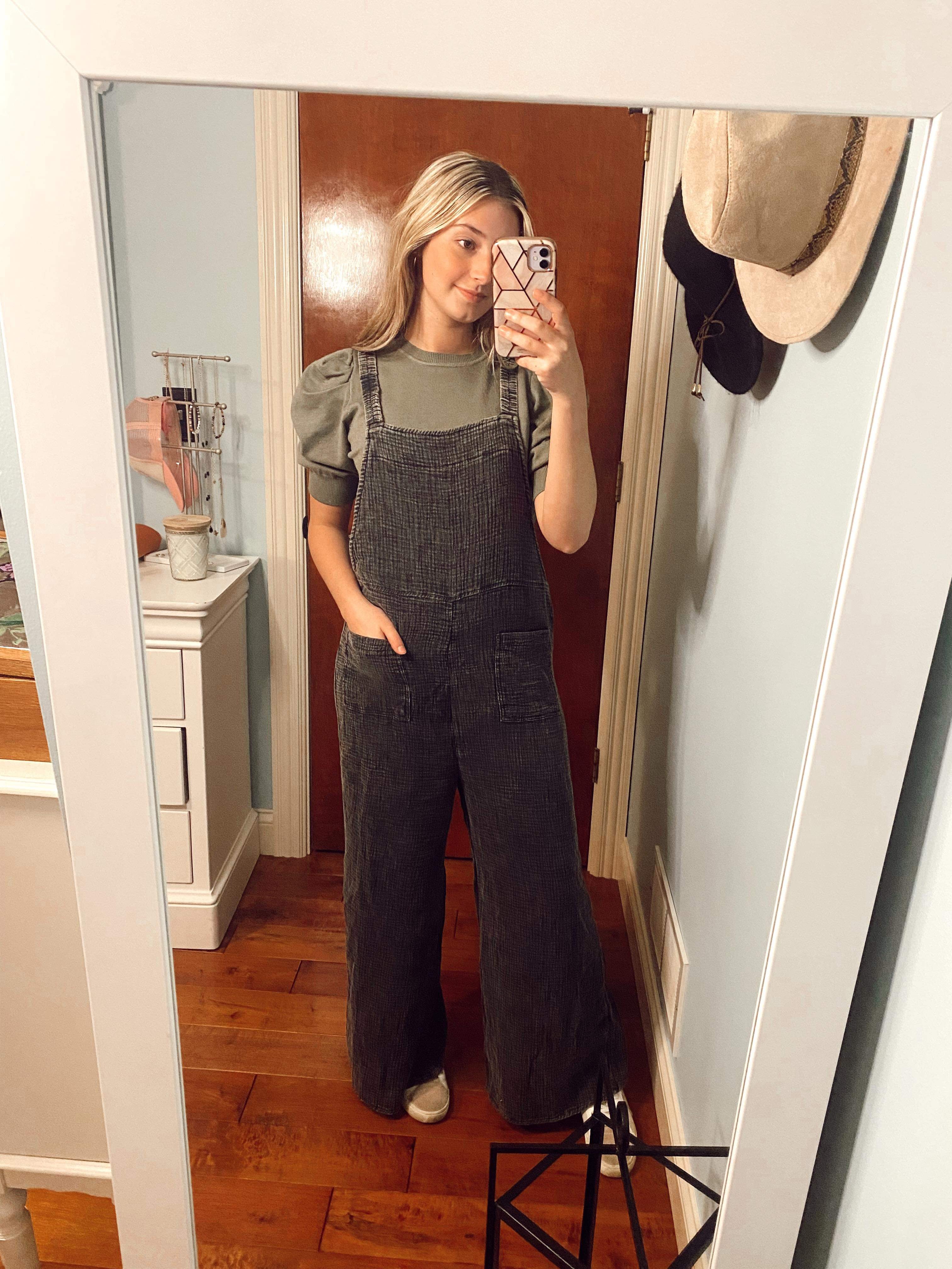 Mineral Washed Gauze Jumpsuit